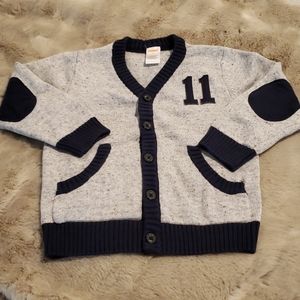 Boys GYMBOREE Varsity Style Elbow Patch Cardigan